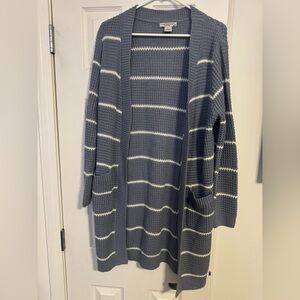 Emma’s Expressions Blue and White Striped Cardigan